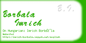 borbala imrich business card